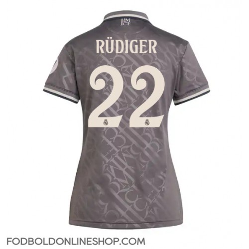 Real Madrid Antonio Rudiger #22 Tredjetrøje Dame 2024-25 Kortærmet